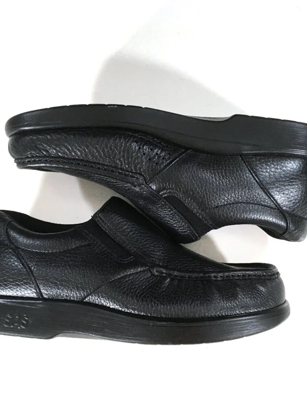 SAS Side Gore Slip On Shoes Mens Size 11 WW Wide Black Leather